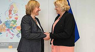 Крету похвалила Словению за успешное привлечение средств в ЕС