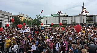 Митинг против политической ненависти в Любляне