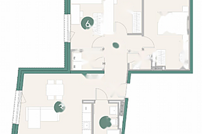 4-комнатная квартира в Новом Штепаневе