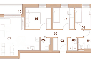 Четырехкомнатная квартира в центральной части города