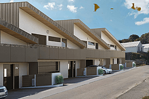 Современный дом с террасой в Новом Брдо К7