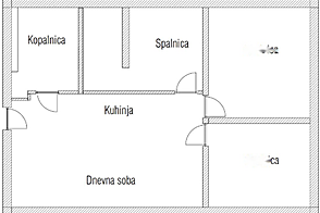 3,5-комнатная квартира в районе Ново Поле.