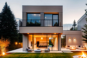 Дом с террасой в районе Ново Шмартно под Шмарно Горо в Любляне.