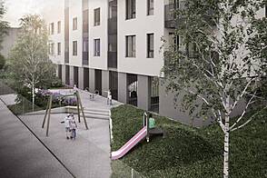 Однокомнатная квартира в районе Новая Любляна Вич