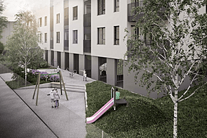 Однокомнатная квартира в районе Новая Любляна Вич