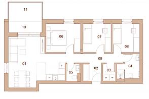 Квартира из четырех комнат в центре Любляны