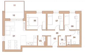 Квартира из четырех комнат в центре Любляны
