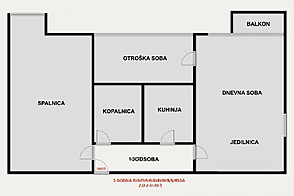 Двухкомнатная квартира, Бежиград