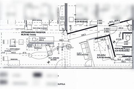 Терме Олимиа, Апарт-отель Rosa, офисное помещение 82,5м2 (продажа): 1