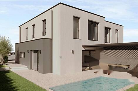 Дом-дуплекс с плавательным бассейном: 1