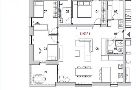 Квартира из четырех комнат Площадь: 2