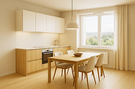 Квартира на одну комнату в Вич.: 4