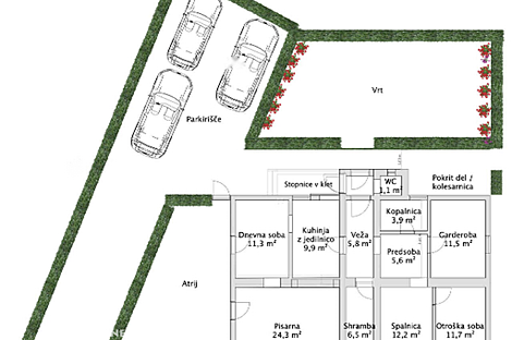 Нижняя Шишка квартира с более чем пятью комнатами.: 2