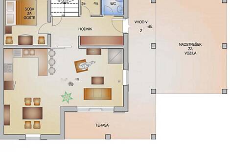 Дом с верандой в Хроватине: 2