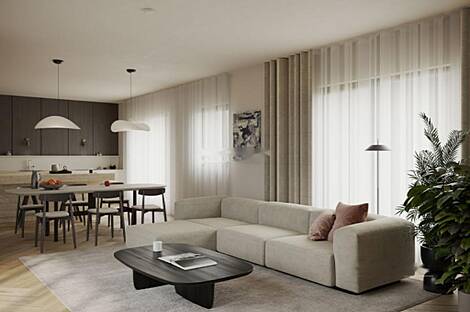 Апартаменты с четырьмя комнатами Шишка: 3