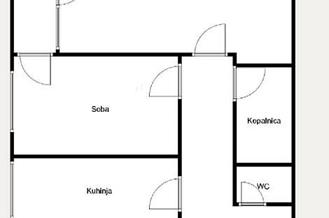 Квартира с двумя комнатами в Жишке: 2