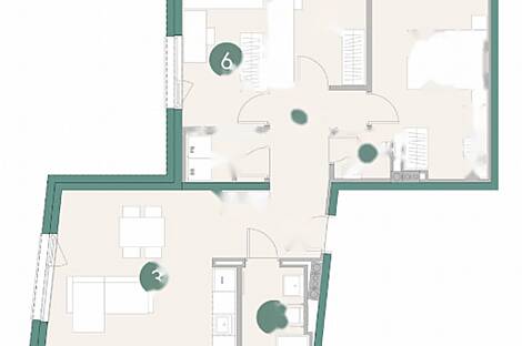 Квартира с четырьмя комнатами на улице Шлосарева: 4