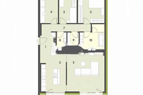 Квартира с четырьмя комнатами в Бежиграде: 11