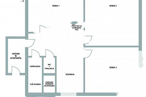 Квартира с тремя комнатами в Чрнуче: 15