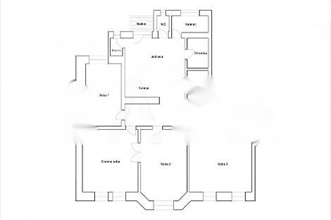 Многокомнатная квартира в центре: 2