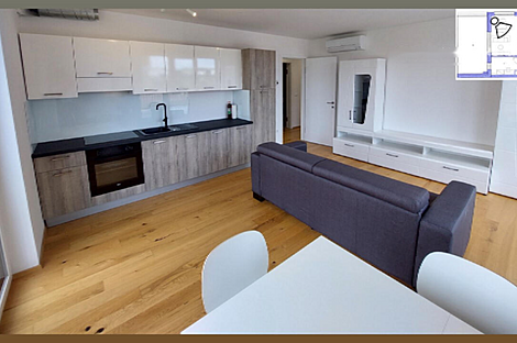 Двухкомнатная квартира с дополнительным помещением в районе Ново БТЦ.: 9