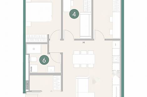 Квартира с четырьмя комнатами на Шлосаревой улице: 1