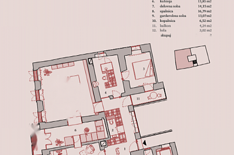 Номер 3.5, квартира в Новом Любляна Центре: 7