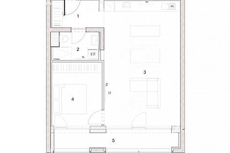 Двухкомнатная квартира в районе Бежиград.: 11