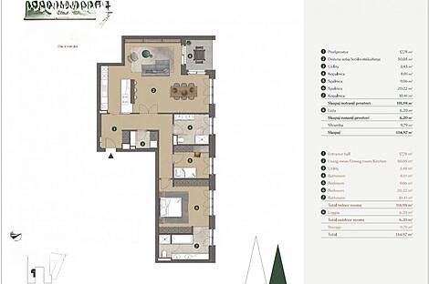 Квартира с тремя комнатами в центральной части города: 10