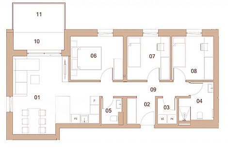 Квартира из четырех комнат в центре Любляны: 1