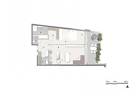 Двухкомнатное жилище в центральной части города: 5