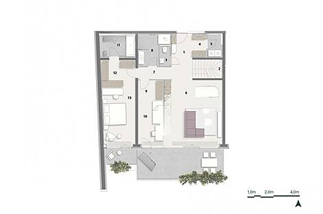 2-комнатная квартира в центре: 6