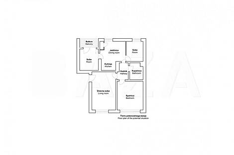 Квартира, 2,5 комнаты, Новая Любляна, район Шишка.: 12