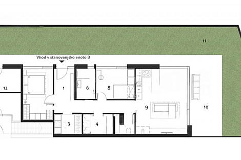 3-комнатная квартира, Станежиче: 20
