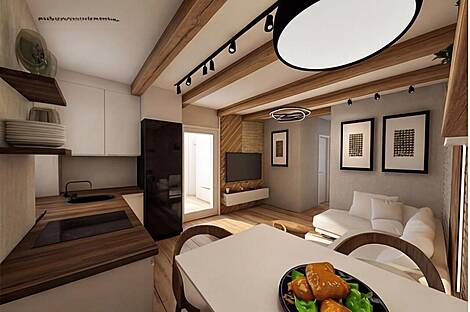 Сежана: современная квартира с одной спальней: 2