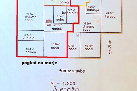 Трёхкомнатная квартира в Портороже: 12