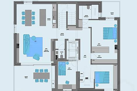 Пентхаус с четырьмя комнатами и морским видом в Исола: 9