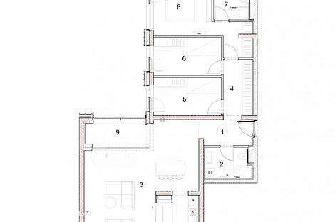 Четырехкомнатная квартира в Бежиграде: 13