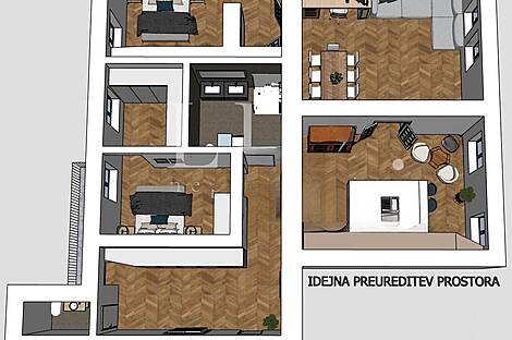 Четырёхкомнатная квартира в центре: 16