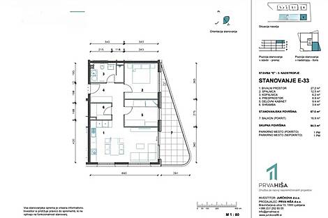 Квартира с тремя комнатами в районе Рудник.: 18