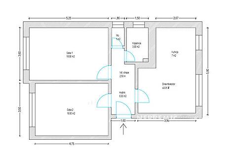 Квартира с тремя комнатами в посёлке Савское.: 17