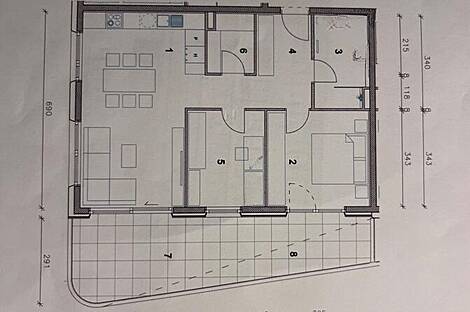 Трёхкомнатная квартира в районе Новый Рудник: 10