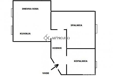 Двухкомнатная квартира в районе Рудника.: 1
