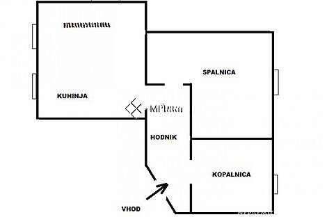 Двухкомнатная квартира в районе Рудника.: 8