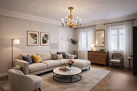 Трёхкомнатная квартира в центре: 1