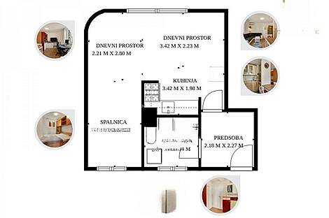 1-комнатная квартира, Новая Лублянка: 19