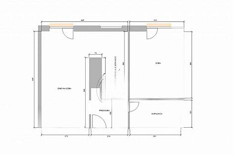 Квартира с двумя комнатами в центральной части Любляны: 1