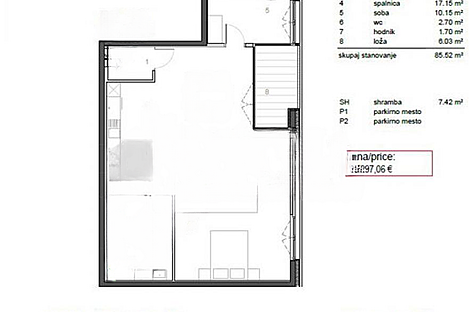 Трёхкомнатная квартира в Центре: 4