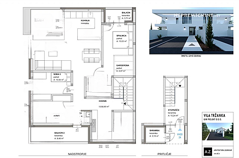 Апартаменты, 4 комнаты, Новый ЛЮБЛЯНА, ВИЧ: 9