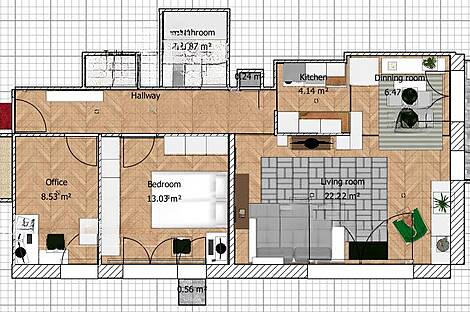 Трёхкомнатная квартира в Шишке: 9